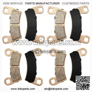 Sintered Front & Rear Brake Pads for Polaris RZR 900 S, 900, S-1000 2-Seater Trail Models
