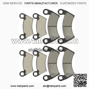 Caltric Front & Rear Brake Pads for Polaris Ranger 700 EFI 4x4 & 6x6 (2008-2009) | Brake Set