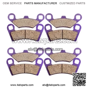 4 Pairs Carbon Fiber Brake Pads for Polaris RZR 800 EFI (2008-2013) | Front & Rear Kit | Low Dust & Noise