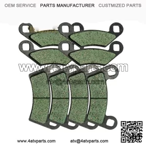 Front and Rear Brake Pads for Polaris RZR 800 S EFI (2008-2014) | Exact Fit for 2009, 2010, 2011, 2012, 2013 Models