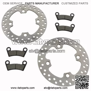 Brake rotors and pads for the Polaris RZR 570 2014 - 2021 front brakes