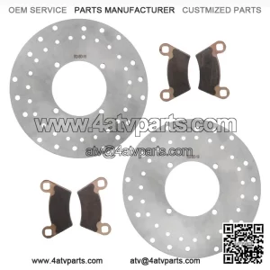 2006-2007 Polaris Ranger 700 6x6 EFI front brake rotors and MudRat brake pads