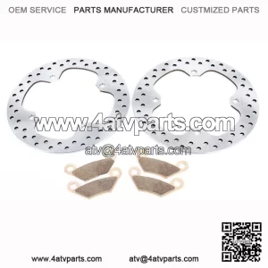 Front Brake Rotors and Brake Pads Kit for 2015-2017 Polaris Sportsman SP 850 Touring | Complete Front Brake Assembly