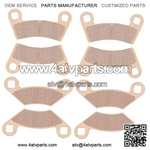 Front & Rear Brake Pads Sintered for Polaris RZR 570 2012-2019, Sintered-golden