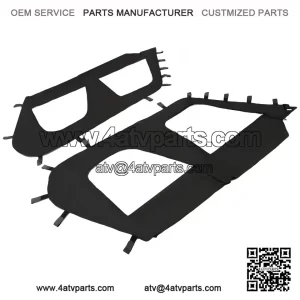 For 2012-2022 Kawasaki Teryx4 4-Seat UTV Models ?C NEW BLACK+CLEAR Soft Upper Doors.